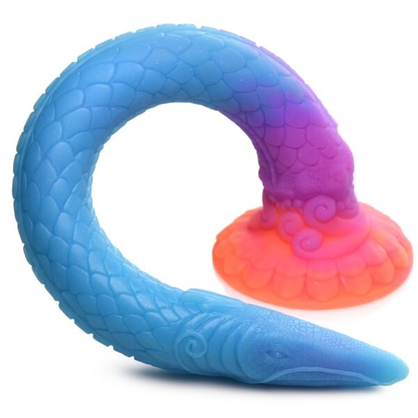Makara Glow-in-the-dark Silicone Snake Dildo - Image 4