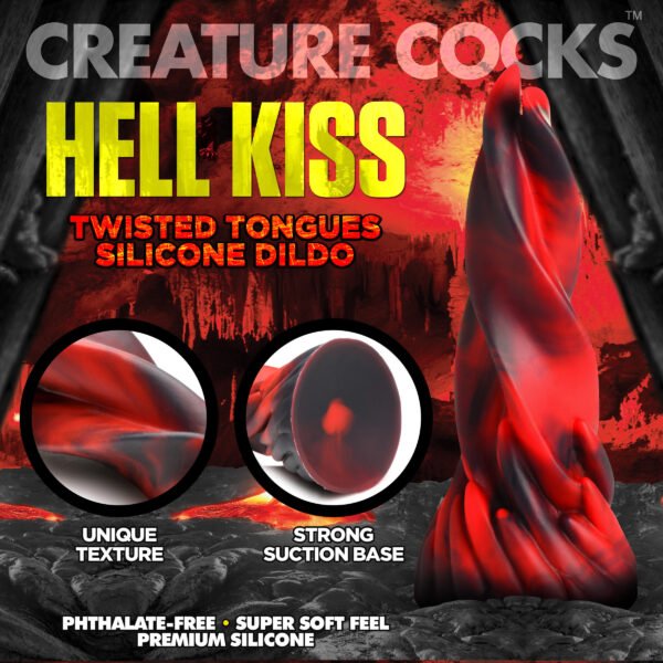 Hell Kiss Twisted Tongues Silicone Dildo - Image 6