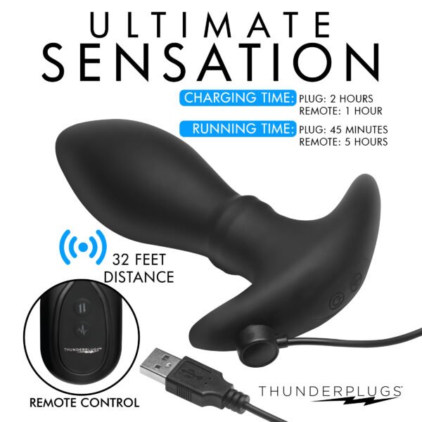 Rim Slide 10x Sliding Ring Silicone Butt Plug With Remote - Image 3