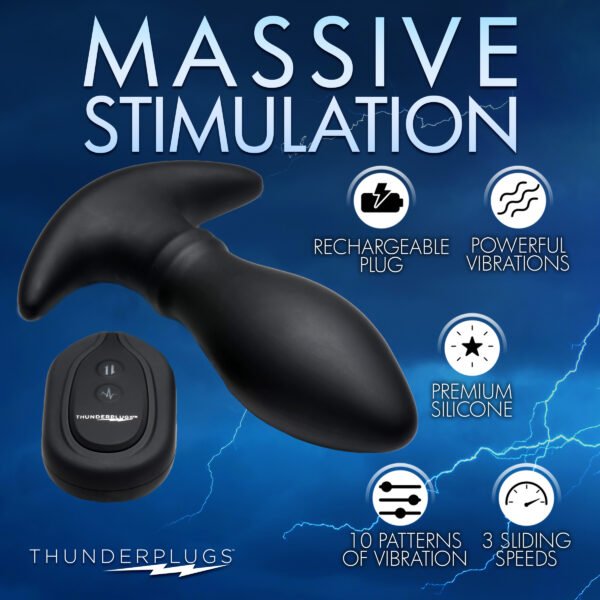 Rim Slide 10x Sliding Ring Silicone Butt Plug With Remote - Image 6