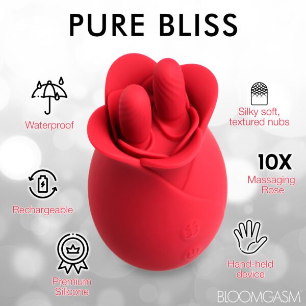 10x Fondle Massaging Rose Silicone Clit Stimulators - Image 3
