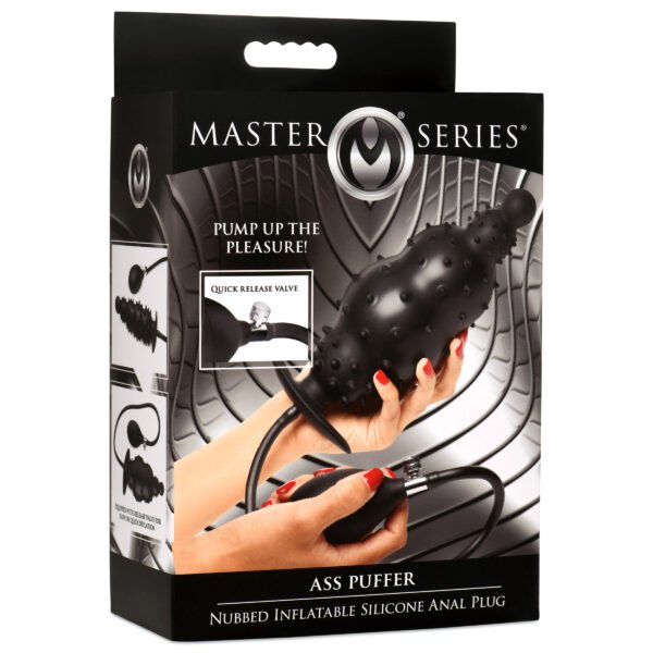 Ass Puffer Nubbed Inflatable Silicone Anal Plug - Image 4