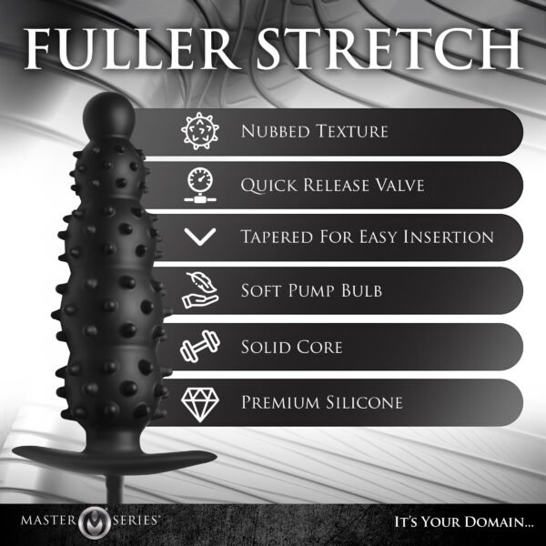 Ass Puffer Nubbed Inflatable Silicone Anal Plug - Image 9