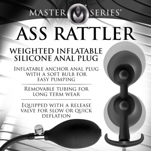 Ass Rattler Weighted Inflatable Silicone Anal Plug - Image 2