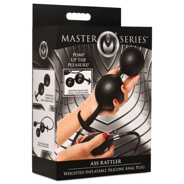 Ass Rattler Weighted Inflatable Silicone Anal Plug - Image 9