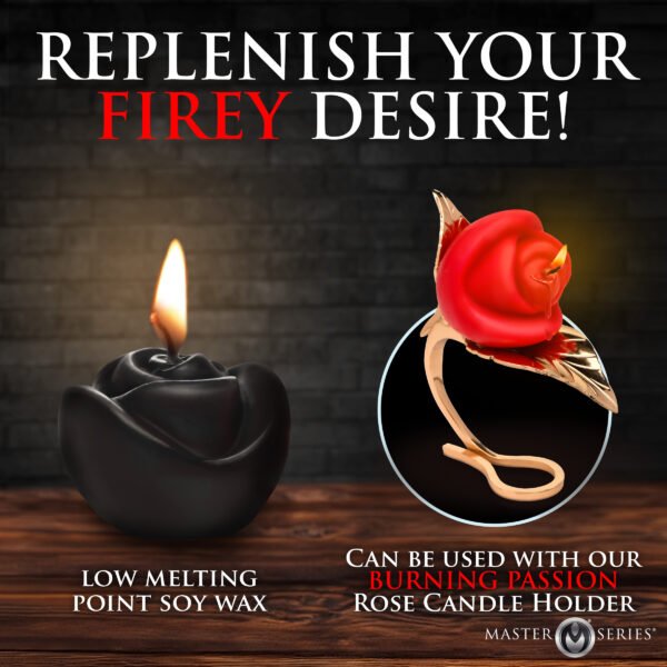 Fire Garden 3pc Rose Candle Set - Image 3