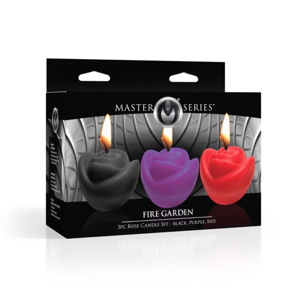 Fire Garden 3pc Rose Candle Set - Image 7