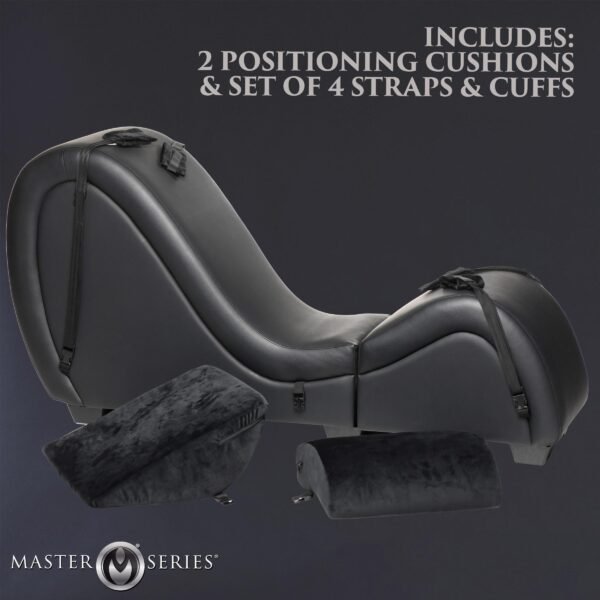 Detachable Kinky Couch Sex Chaise With Love Pillows - Black - Image 12