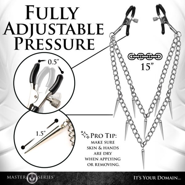 Daggers Double Chain Nipple Clamps - Image 5