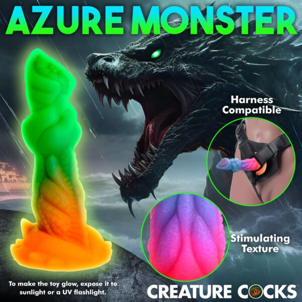Aqua-cock Glow-in-the-dark Silicone Dildo - Image 4