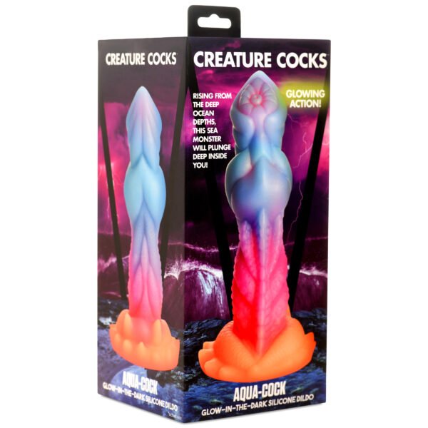Aqua-cock Glow-in-the-dark Silicone Dildo - Image 5
