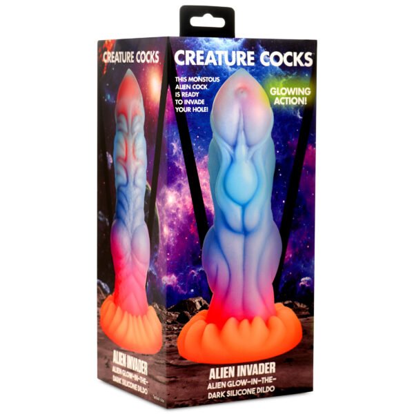 Alien Invader Glow-in-the-dark Silicone Dildo - Image 5