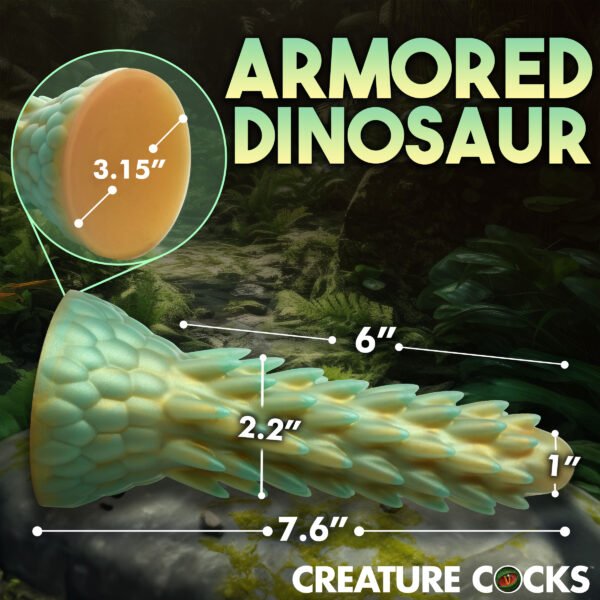 Stegosaurus Spiky Reptile Silicone Dildo - Image 2