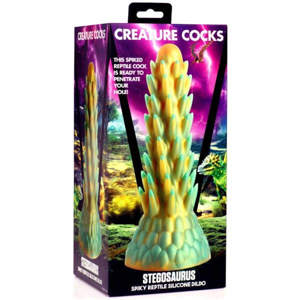 Stegosaurus Spiky Reptile Silicone Dildo - Image 5