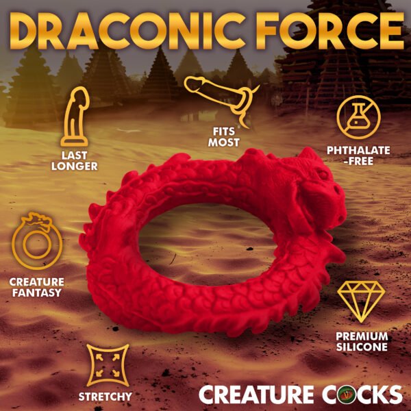 Rise Of The Dragon Silicone Cock Ring - Image 8