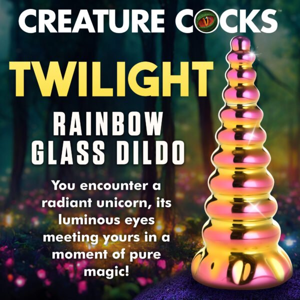 Twilight Rainbow Glass Dildo - Image 7