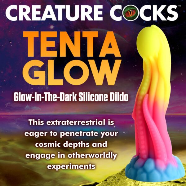 Tenta-glow Glow-in-the-dark Silicone Dildo - Image 3
