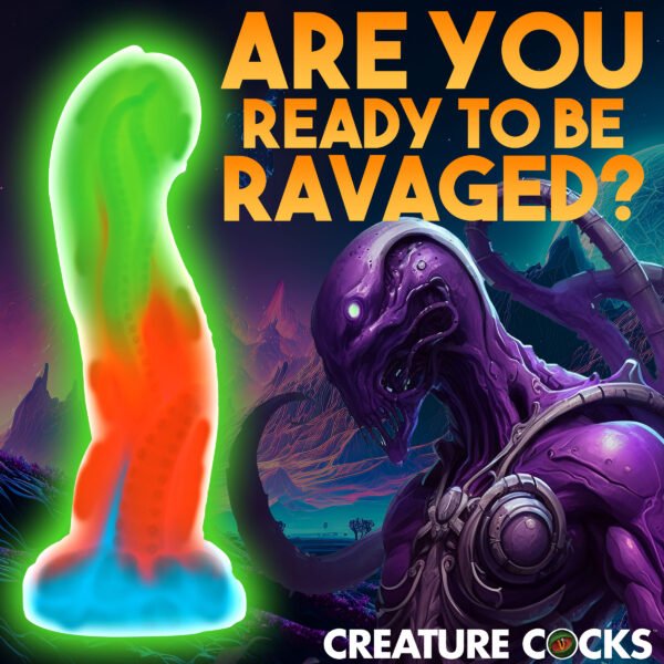 Tenta-glow Glow-in-the-dark Silicone Dildo - Image 5