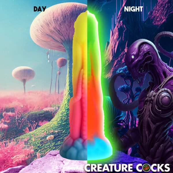 Tenta-glow Glow-in-the-dark Silicone Dildo - Image 9