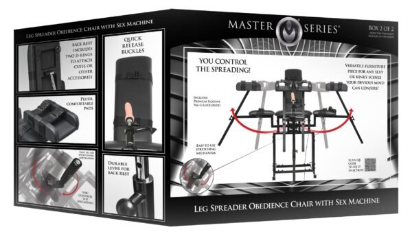 Leg Spreader Obedience Chair With Sex Machine - Image 9