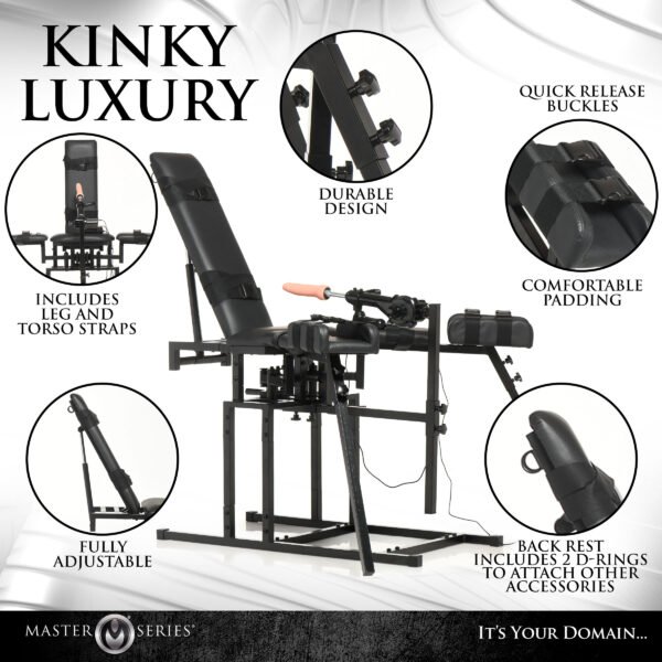 Leg Spreader Obedience Chair With Sex Machine - Image 6