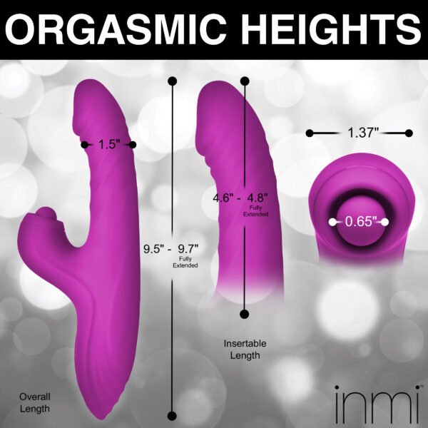 Bumping Bunny Thrusting & Pulsing Silicone Rabbit Vibrator - Image 3