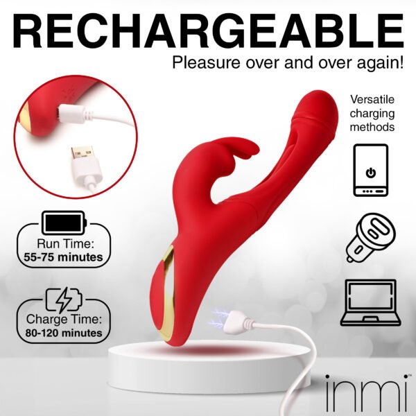 Flicking Silicone Rabbit Vibrator - Image 6