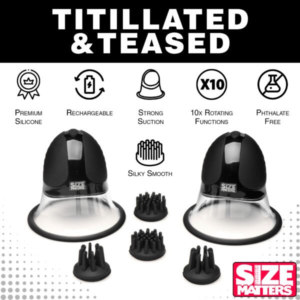 10x Rotating Nipple Suckers With 4 Attachments - Image 4