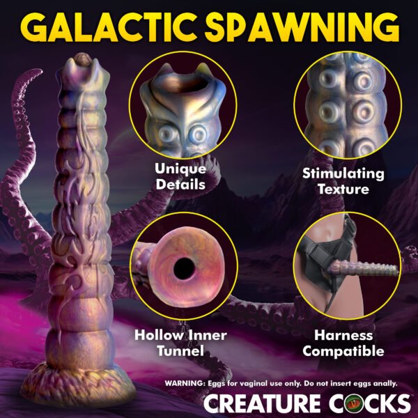 Deep Invader Tentacle Ovipositor Silicone Dildo With Eggs - Image 7