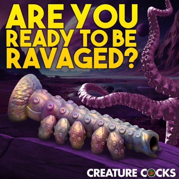 Deep Invader Tentacle Ovipositor Silicone Dildo With Eggs - Image 4
