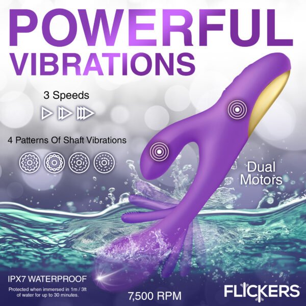 Tri Flick Silicone Flicking Rabbit Vibrator - Image 2