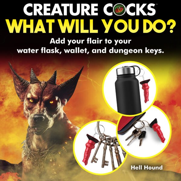 Hell Hound Mini Dildo Key Chain - Image 4