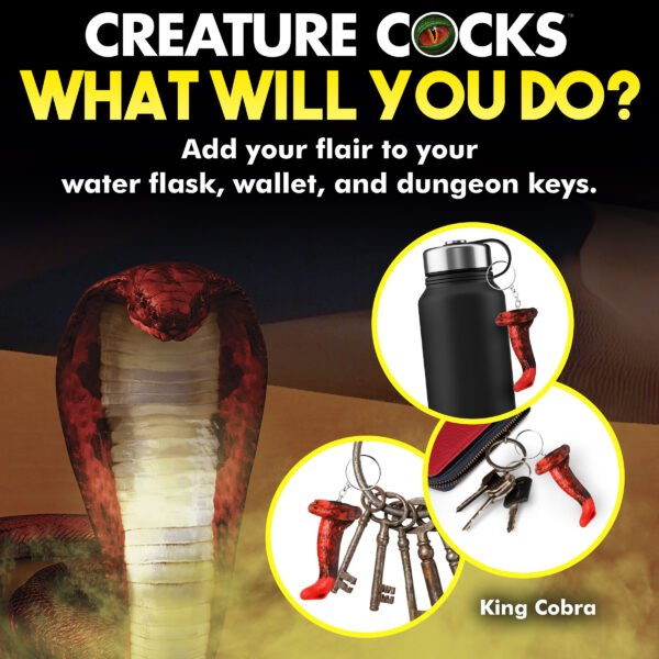 King Cobra Mini Dildo Key Chain - Image 3