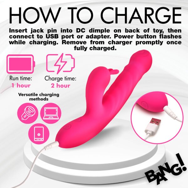 Thrusting And Vibrating Silicone Rabbit Vibrator - Image 2