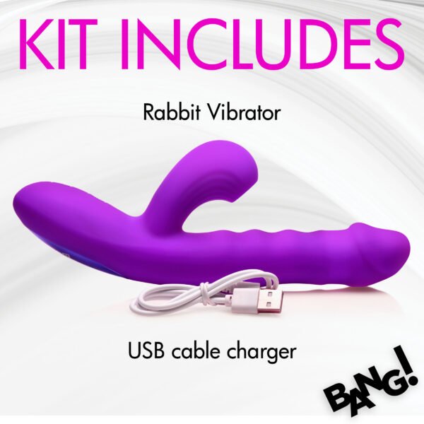 Thrusting And Sucking Silicone Rabbit Vibrator - Image 2