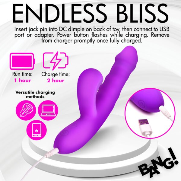Thrusting And Sucking Silicone Rabbit Vibrator - Image 4