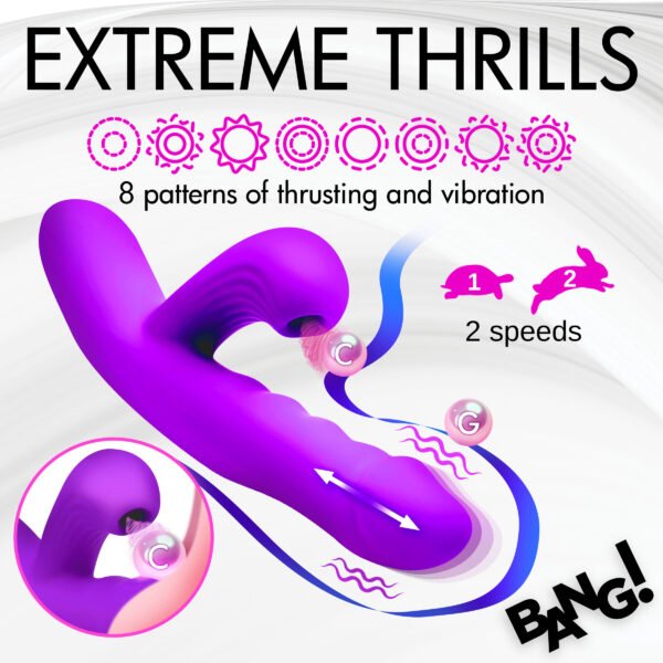 Thrusting And Sucking Silicone Rabbit Vibrator - Image 5