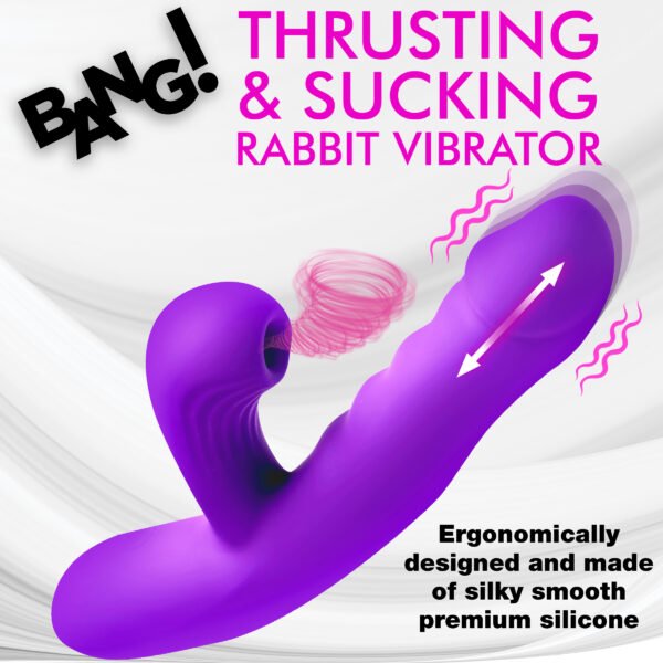 Thrusting And Sucking Silicone Rabbit Vibrator - Image 7