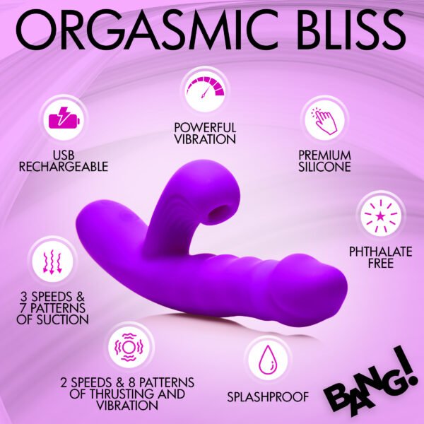 Thrusting And Sucking Silicone Rabbit Vibrator - Image 8