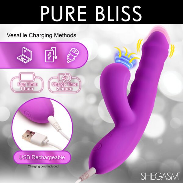 Thrust Wave Thrusting And Sucking Silicone Rabbit Vibrator - Image 4