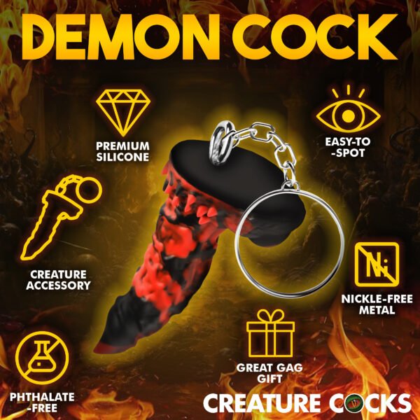 Fire Demon Mini Dildo Key Chain - Image 5