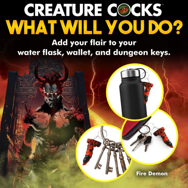 Fire Demon Mini Dildo Key Chain - Image 8
