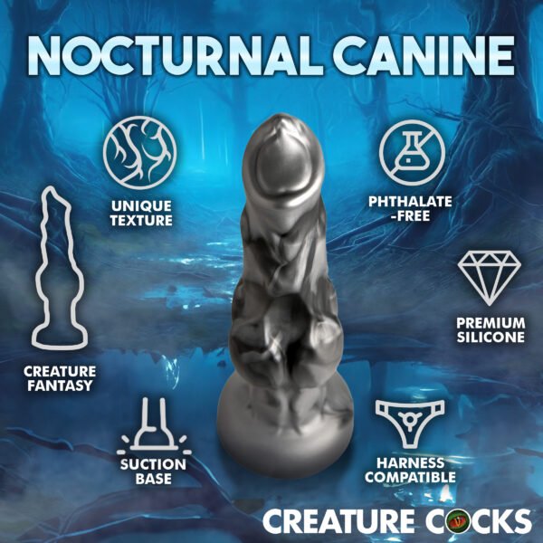 Night Prowler Silicone Dildo - Large - Image 4