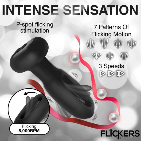 Bum Flick Vibrating And Flicking Silicone Butt Plug With Remote - Image 2