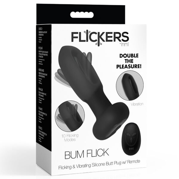 Bum Flick Vibrating And Flicking Silicone Butt Plug With Remote - Image 5