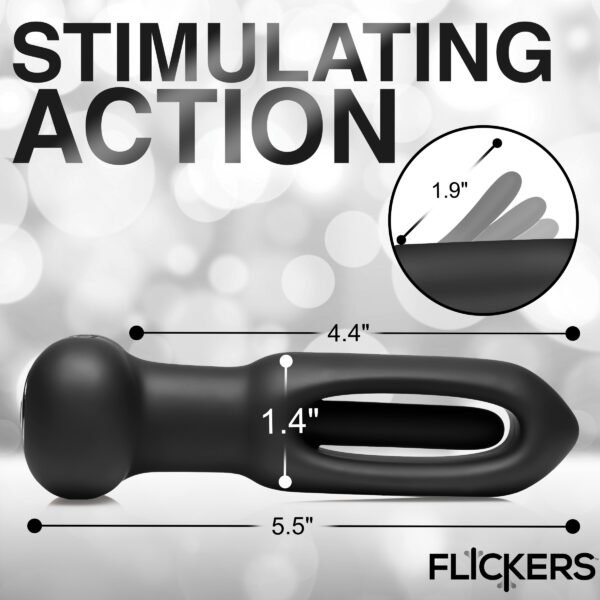Bum Flick Vibrating And Flicking Silicone Butt Plug With Remote - Image 6