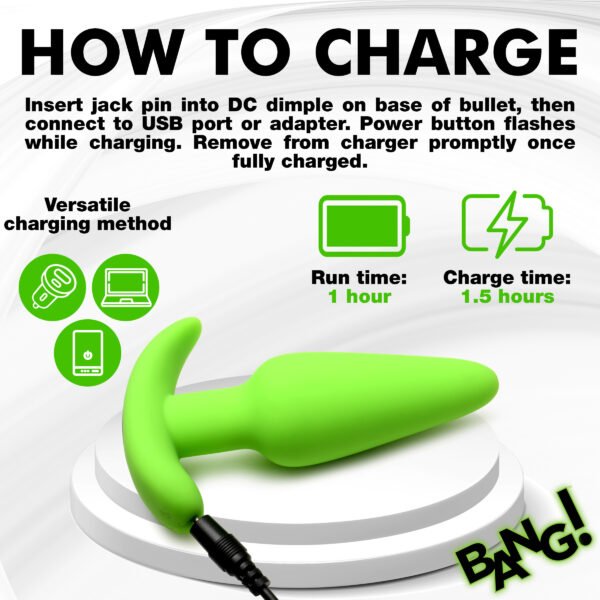 Glow-in-the-dark Silicone Butt Plug - Image 4