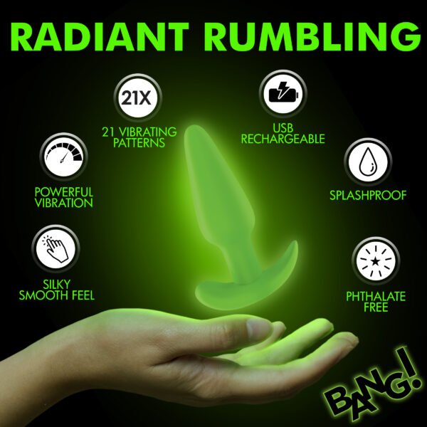 Glow-in-the-dark Silicone Butt Plug - Image 9