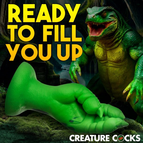 Raptor Claw Fisting Silicone Dildo - Green - Image 2