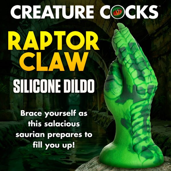 Raptor Claw Fisting Silicone Dildo - Green - Image 5